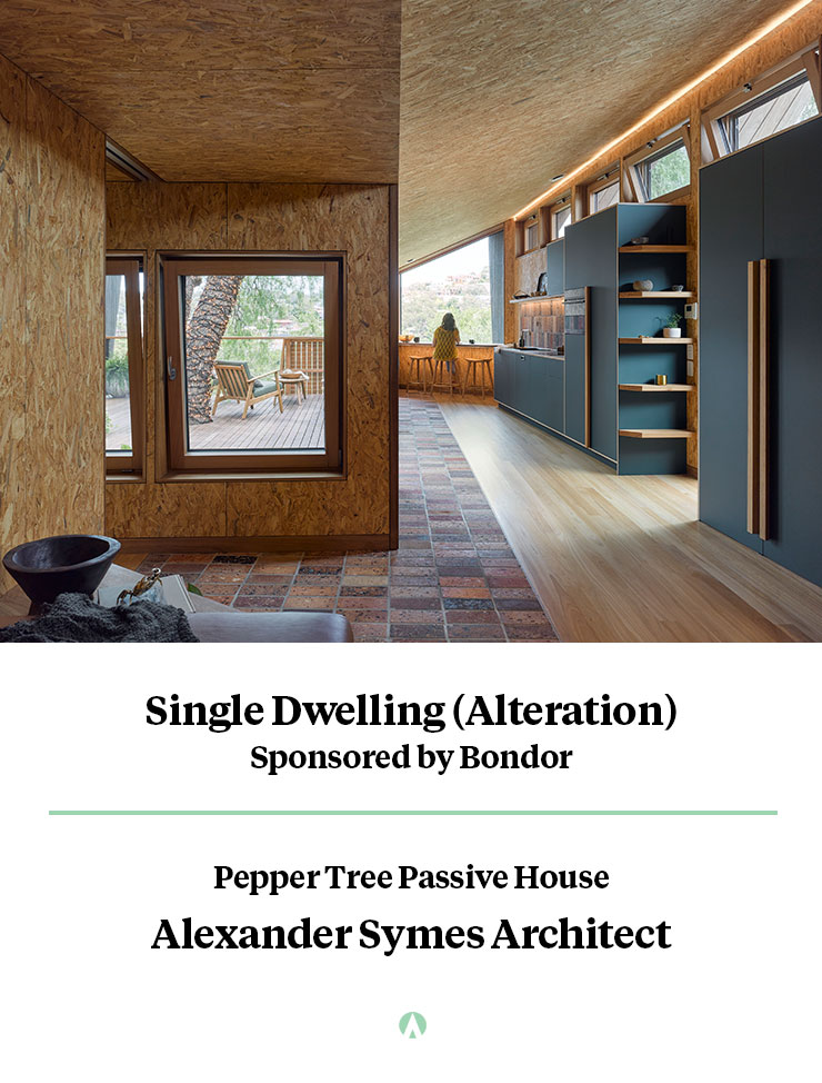 Single Dwelling (Alteration/Addition) Winner - Pepper Tree Passive House, Alexander Symes Architect
